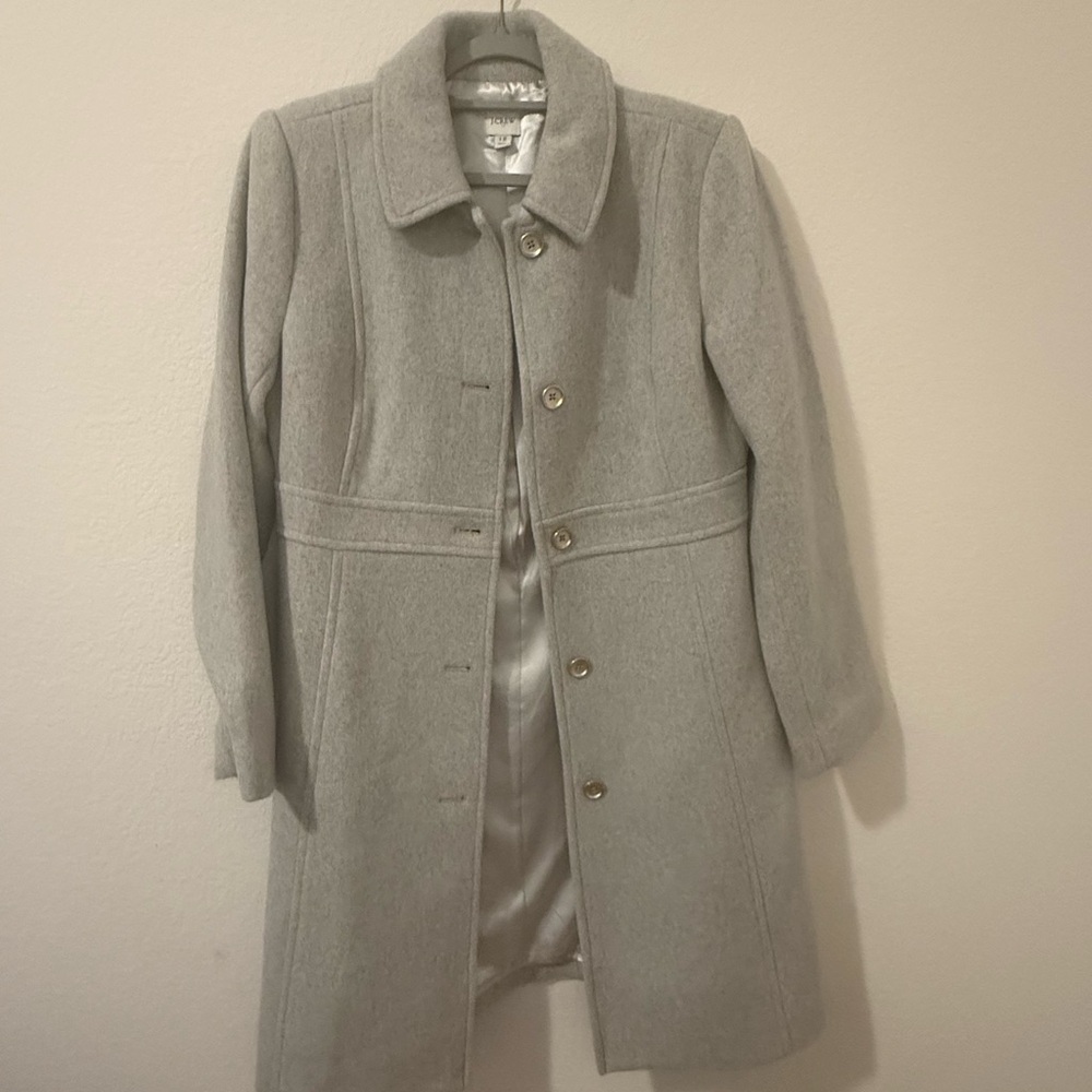 J. Crew Light Gray Trench Coat